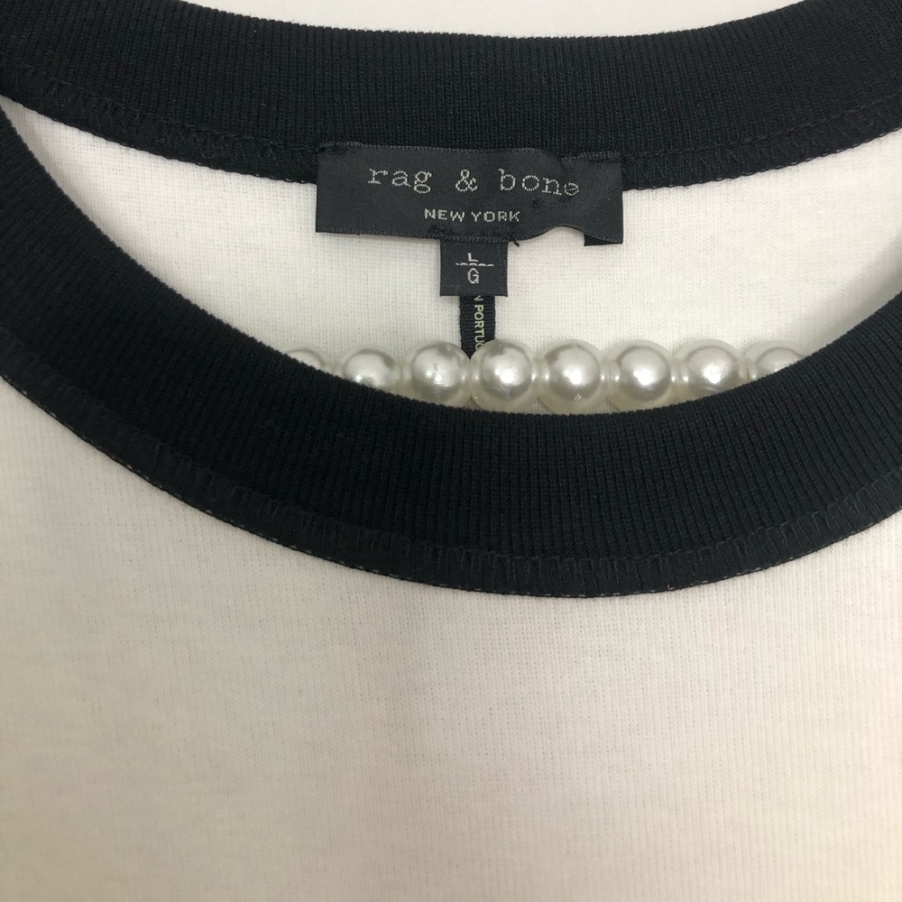 🤑MOVING SALE! Rag and Bone Sam Stripe-Trim Jersey Shift Dress - Picture 6 of 8